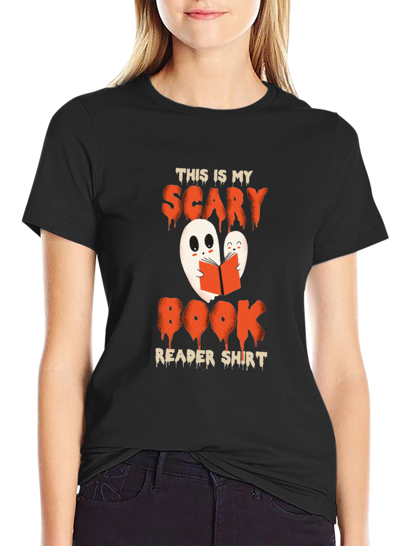 Scary Book Reader Shirt - Halloween Ghost Tee