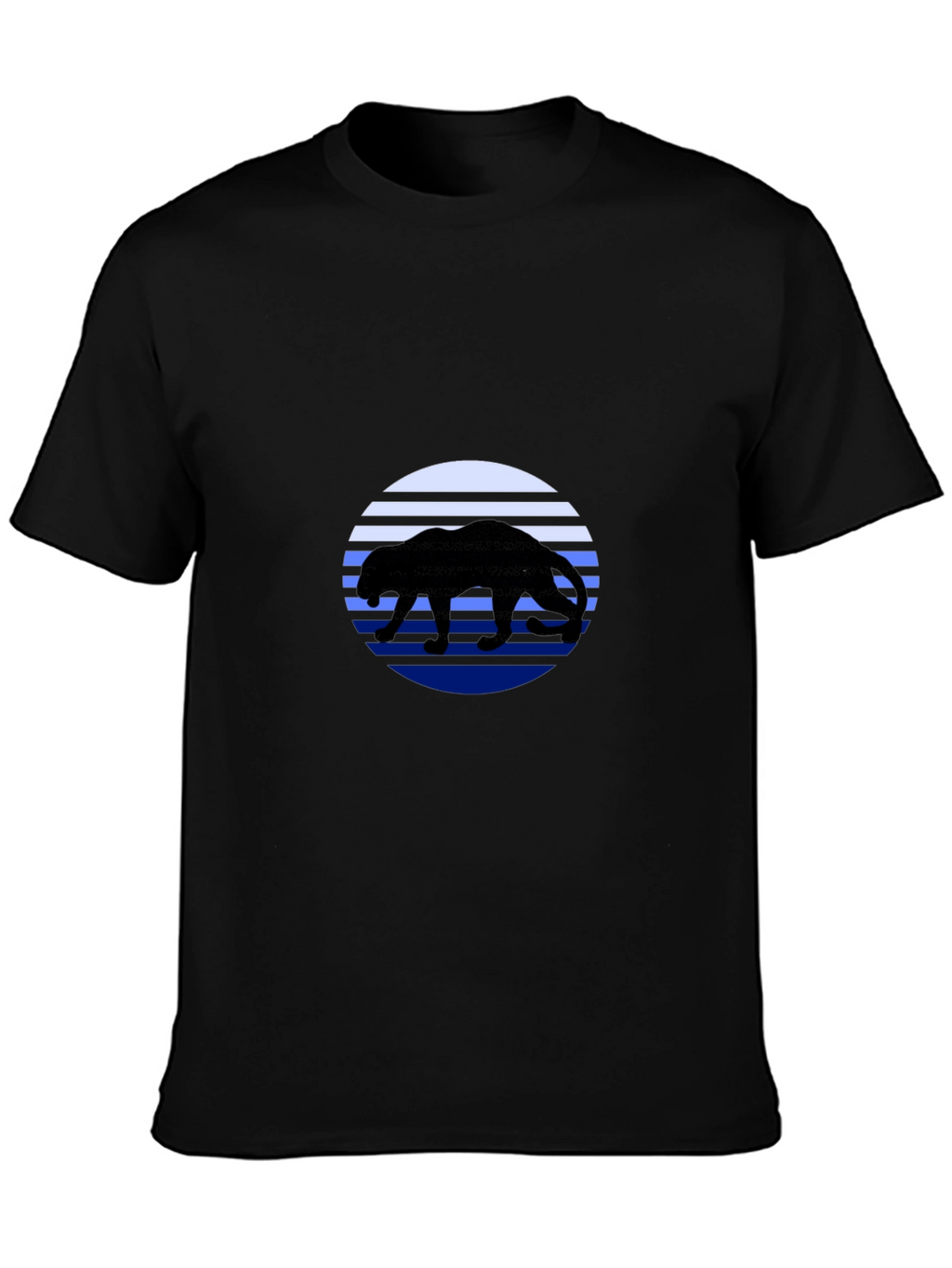 Panther Sunset T-Shirt - Black Graphic Tee