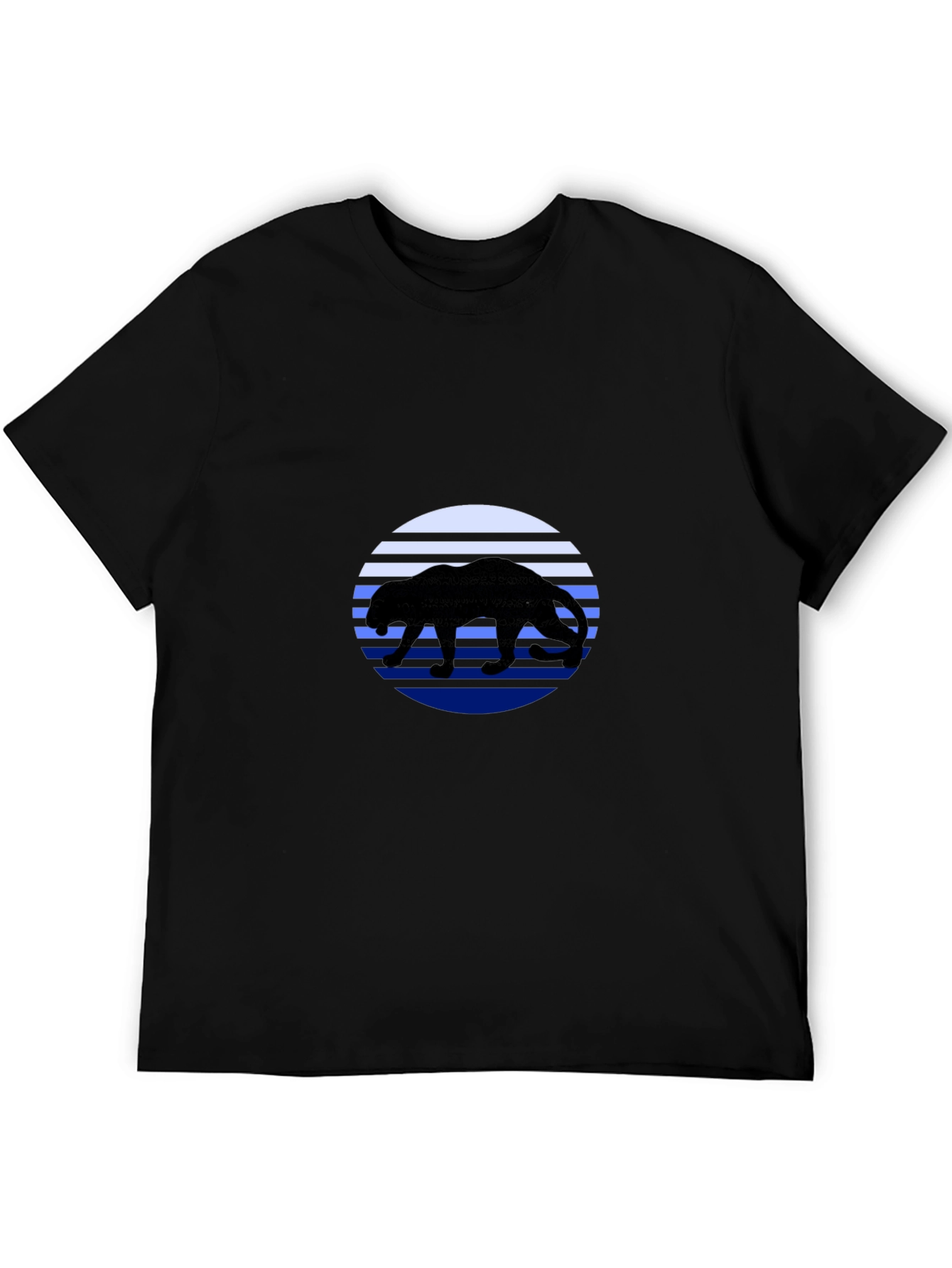 Panther Sunset T-Shirt - Black Graphic Tee