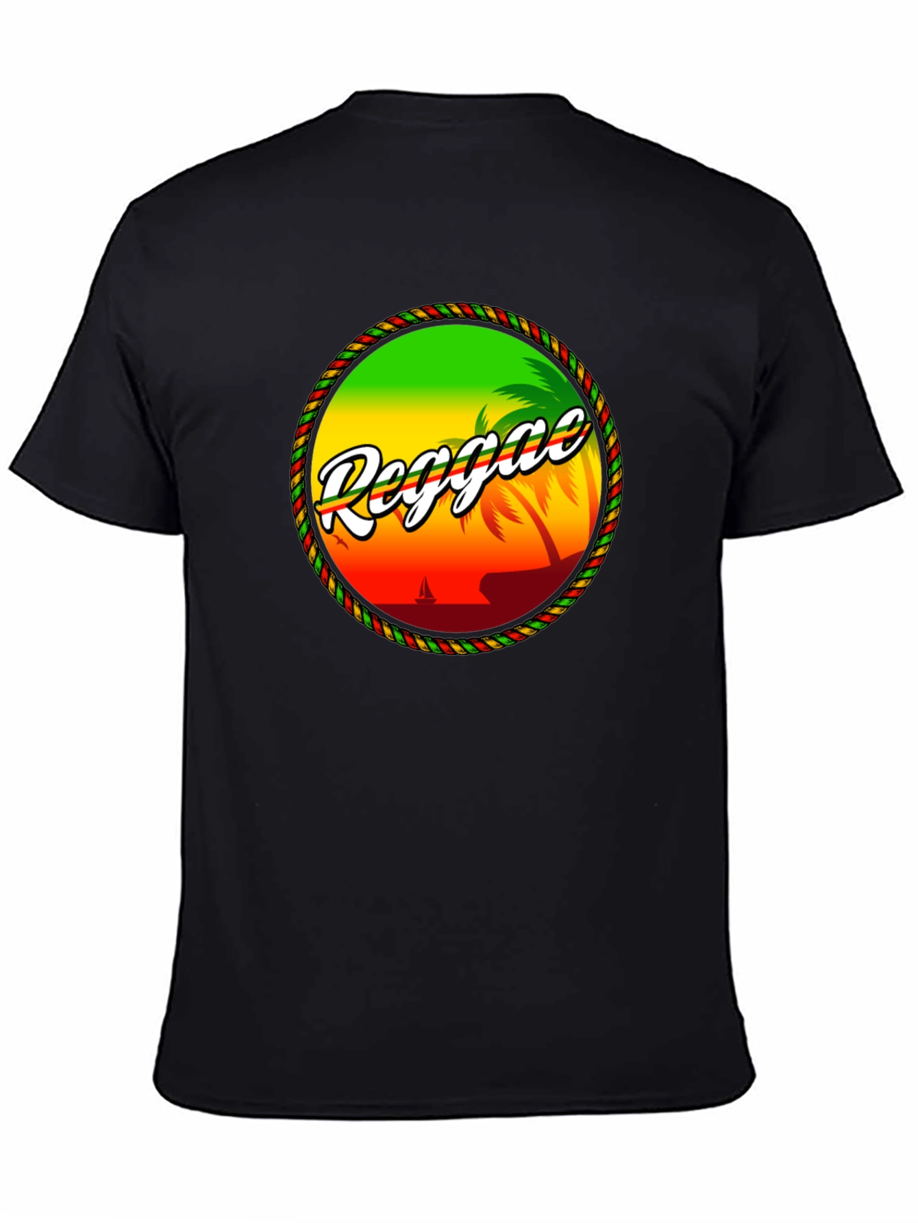 Reggae Island Graphic T-Shirt - Tropical Beach Design