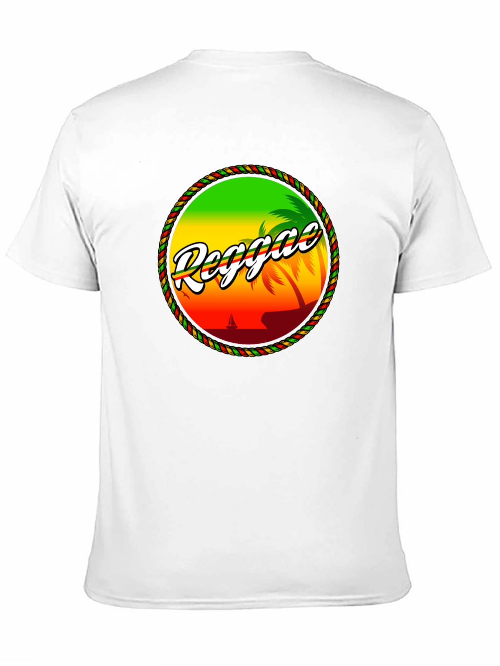 Reggae Island Graphic T-Shirt - Tropical Beach Design