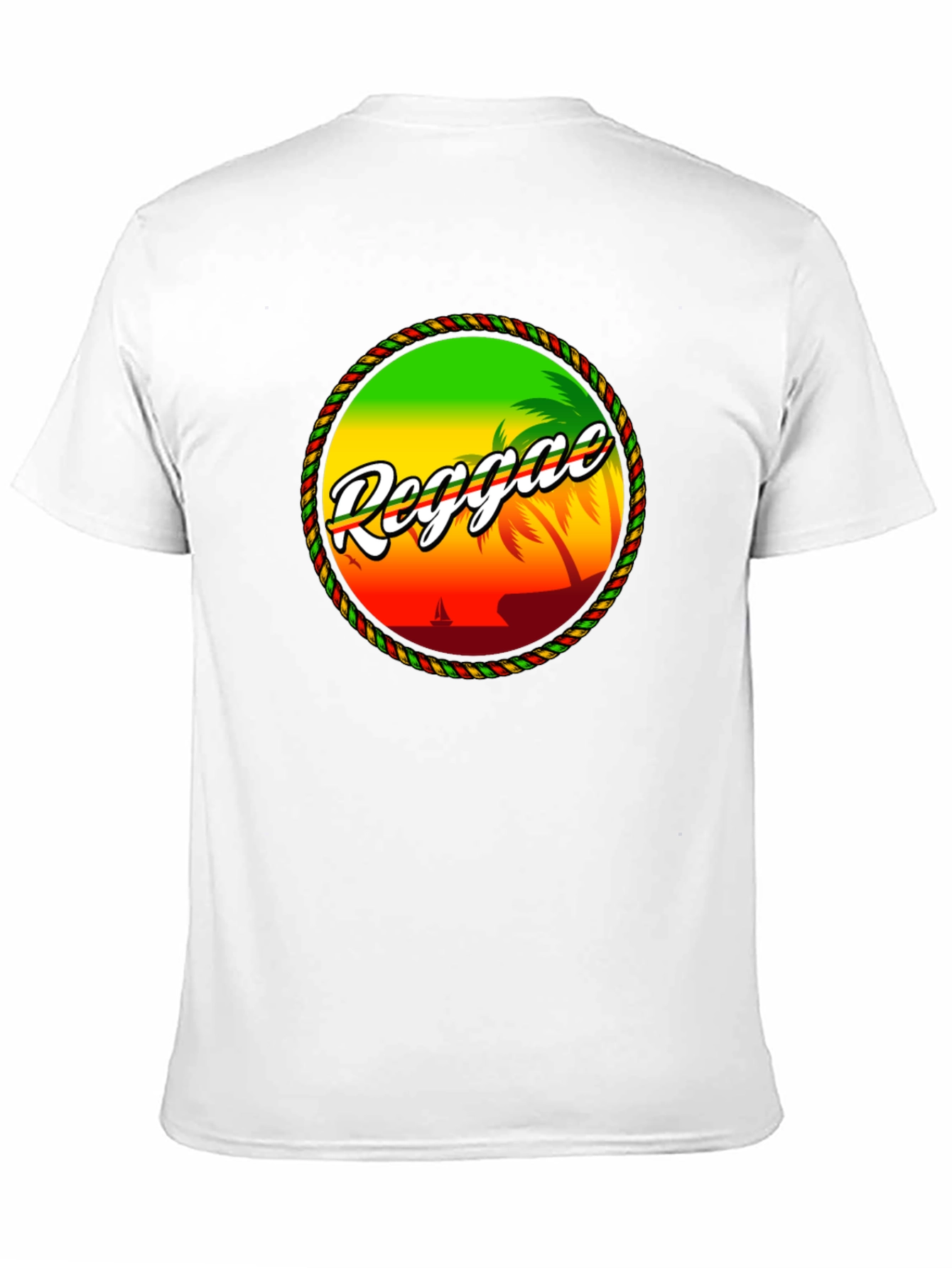 Reggae Island Graphic T-Shirt - Tropical Beach Design