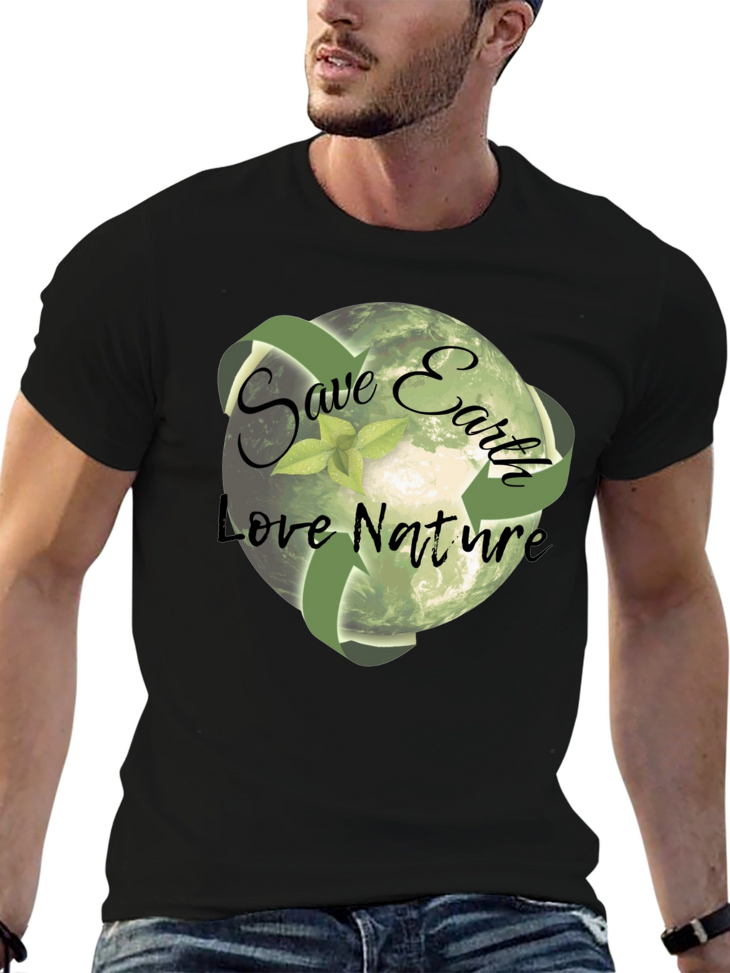 Eco-Friendly Save Earth Graphic T-Shirt