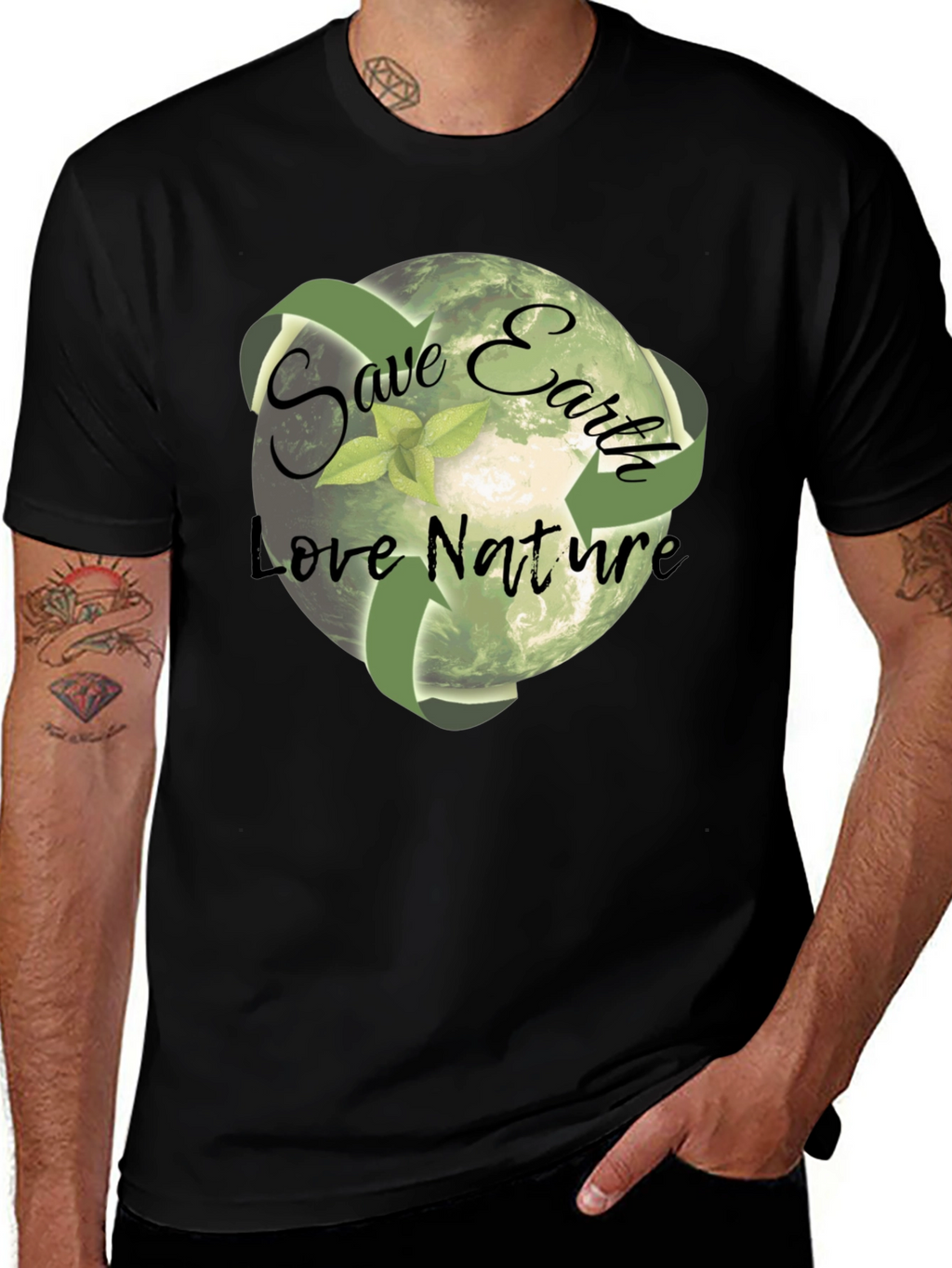 Eco-Friendly Save Earth Graphic T-Shirt