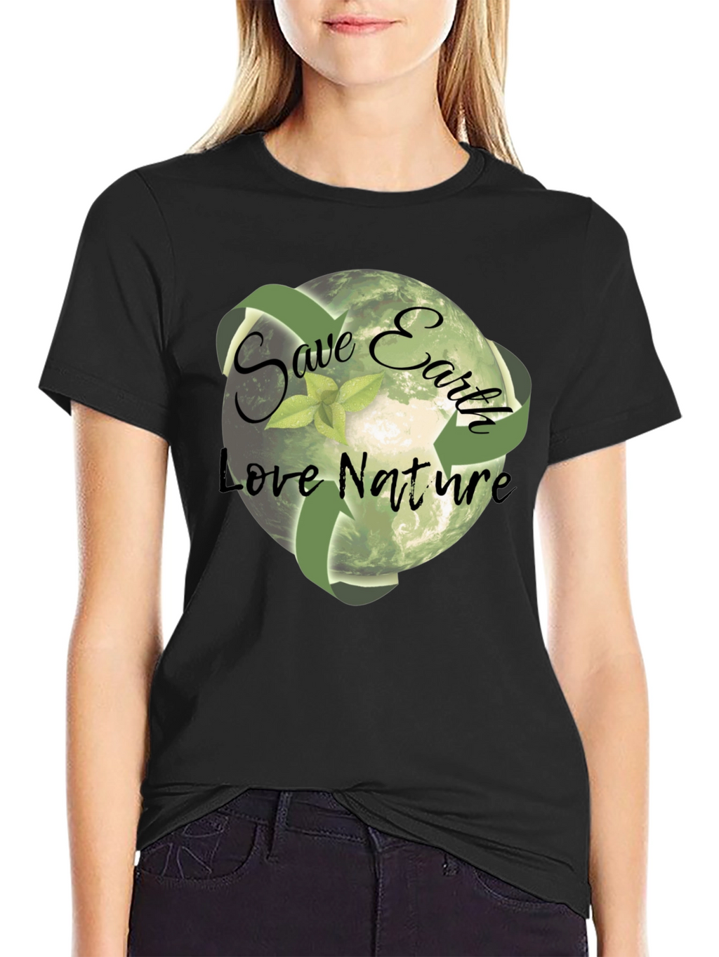 Eco-Friendly Save Earth Graphic T-Shirt