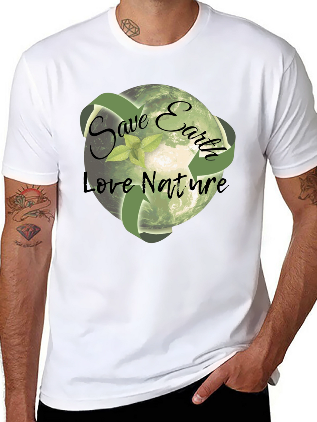 Eco-Friendly Save Earth Graphic T-Shirt