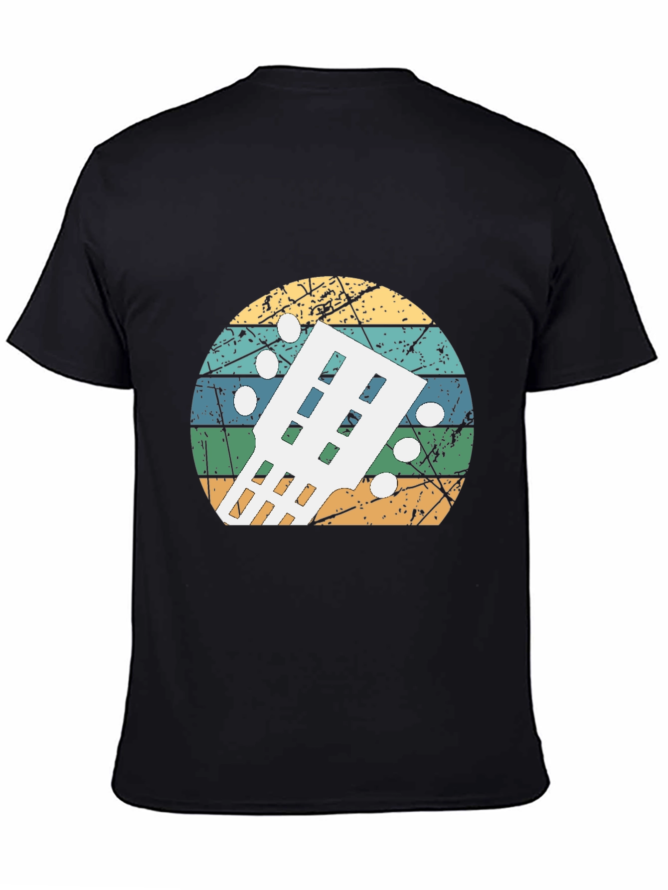 Retro Guitar Headstock T-Shirt - Musician Gift