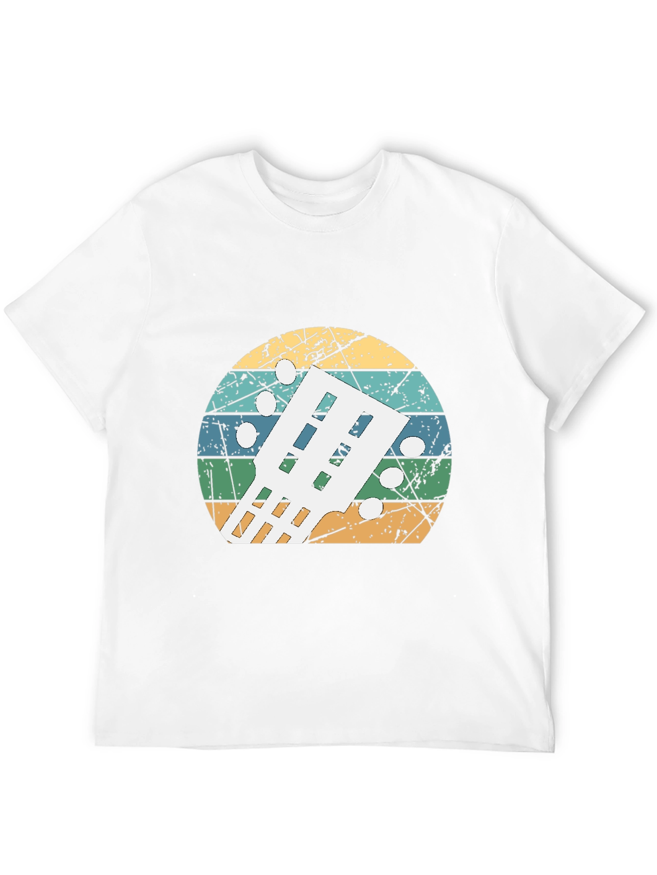 Retro Guitar Headstock T-Shirt - Musician Gift