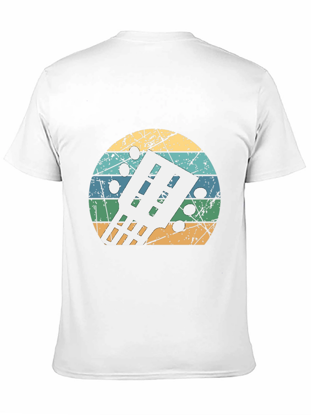 Retro Guitar Headstock T-Shirt - Musician Gift