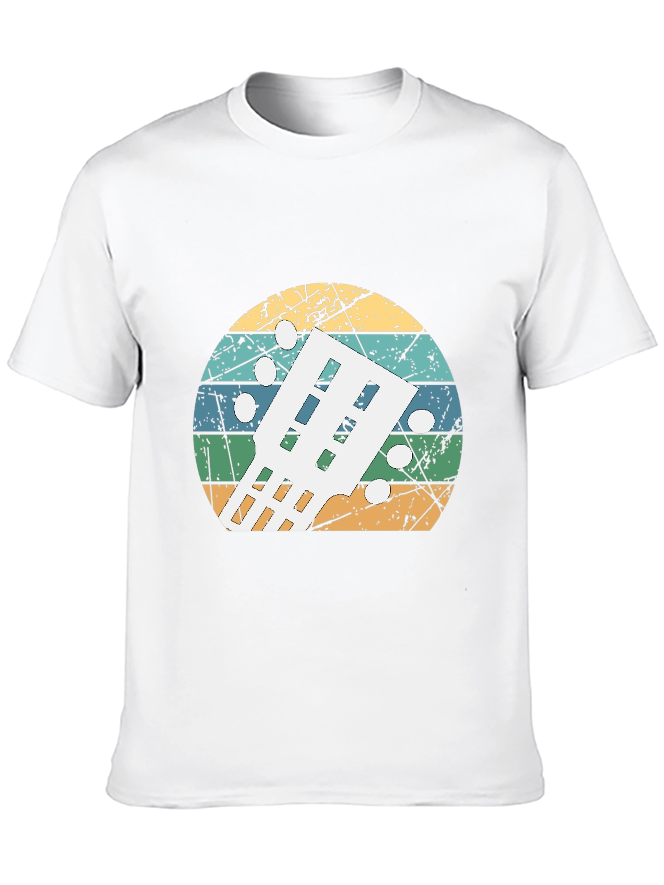 Retro Guitar Headstock T-Shirt - Musician Gift