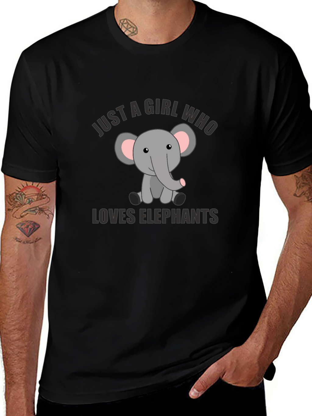 Girl Who Loves Elephants T-Shirt