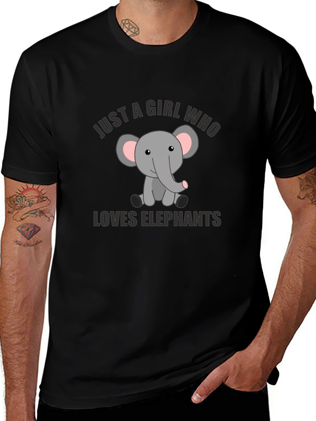 Girl Who Loves Elephants T-Shirt