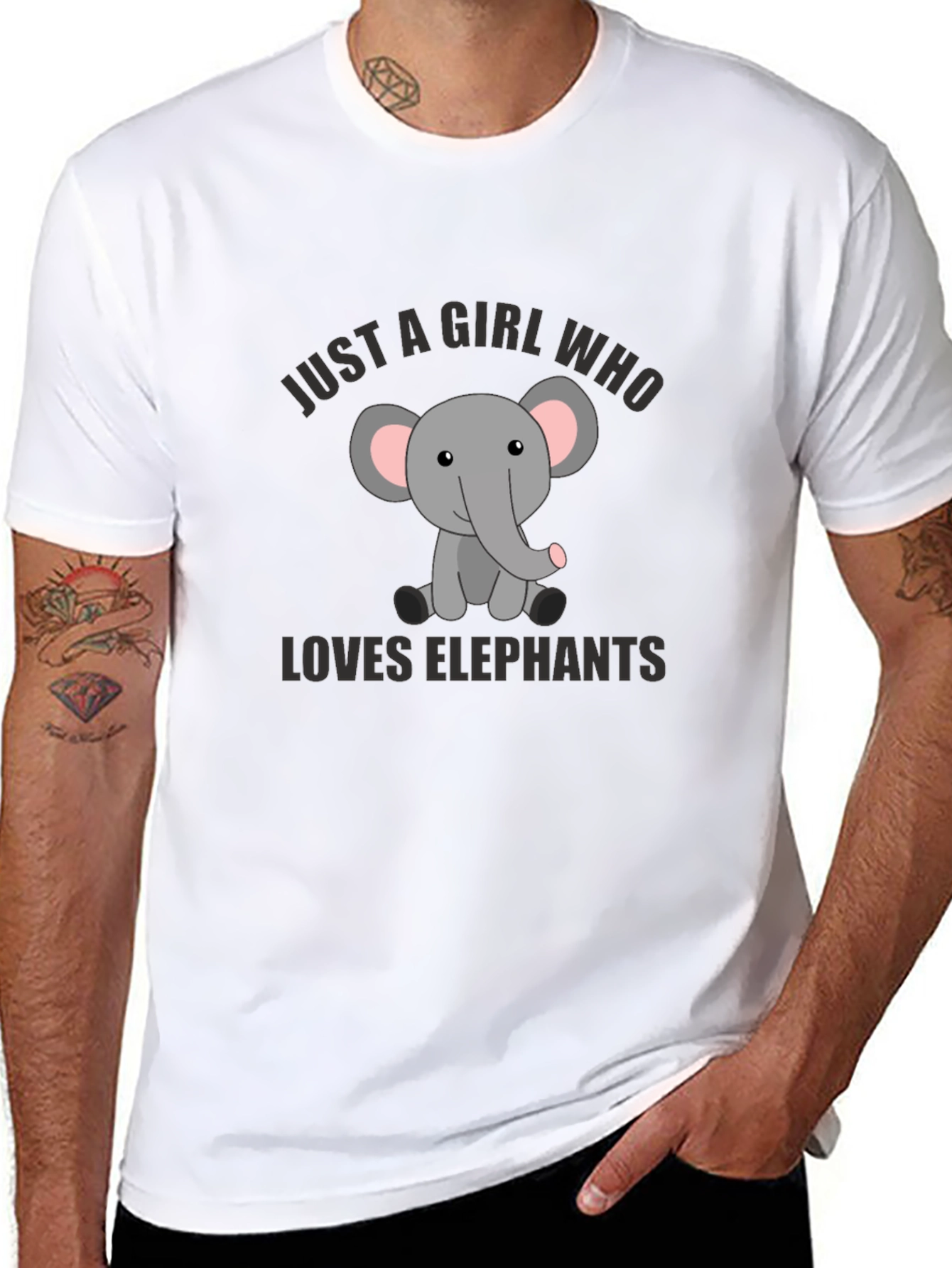 Girl Who Loves Elephants T-Shirt