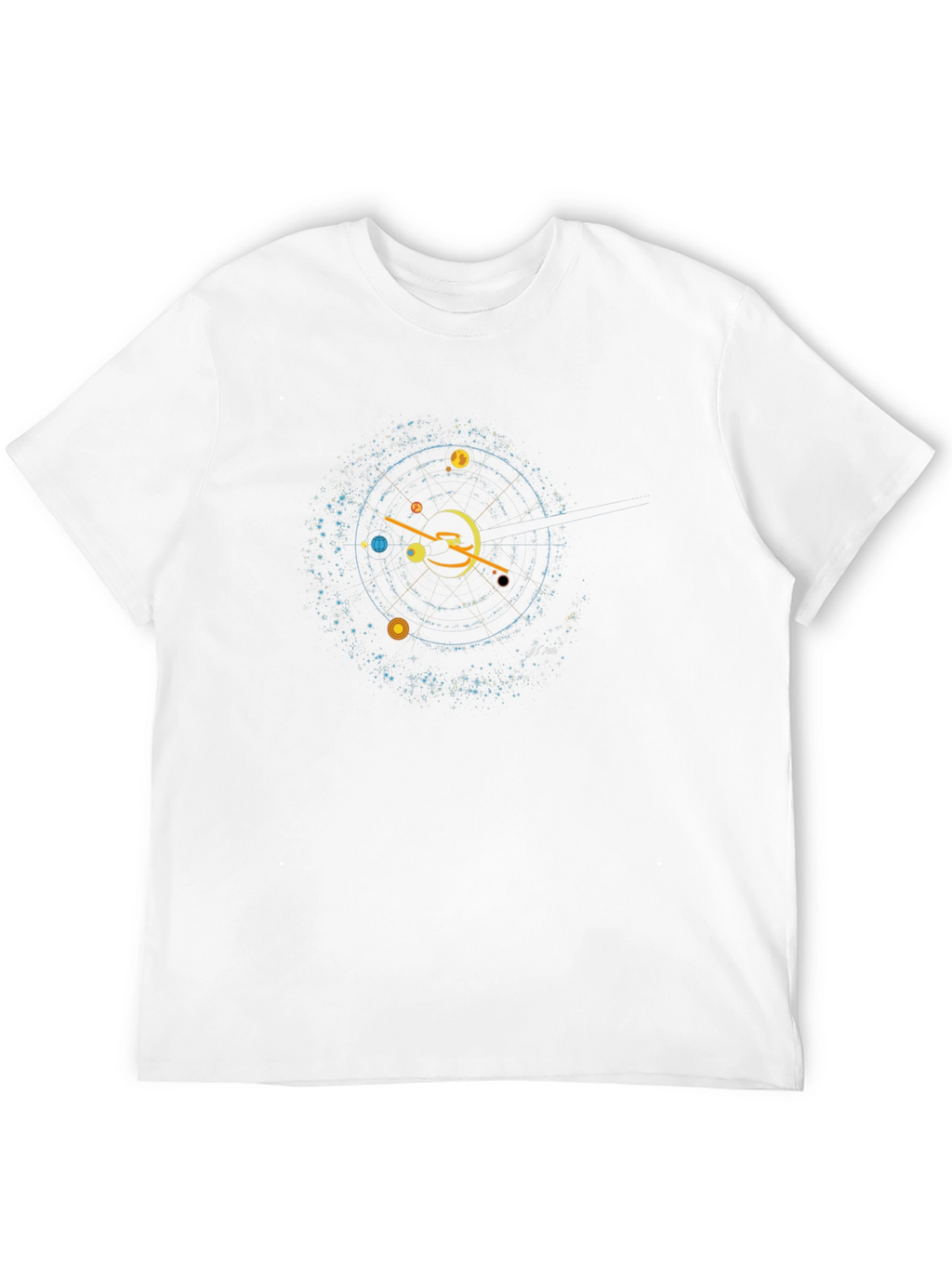 Celestial Orbit Graphic Black T-Shirt