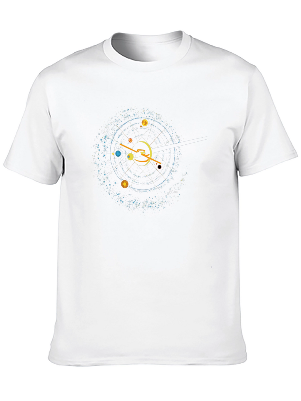 Celestial Orbit Graphic Black T-Shirt