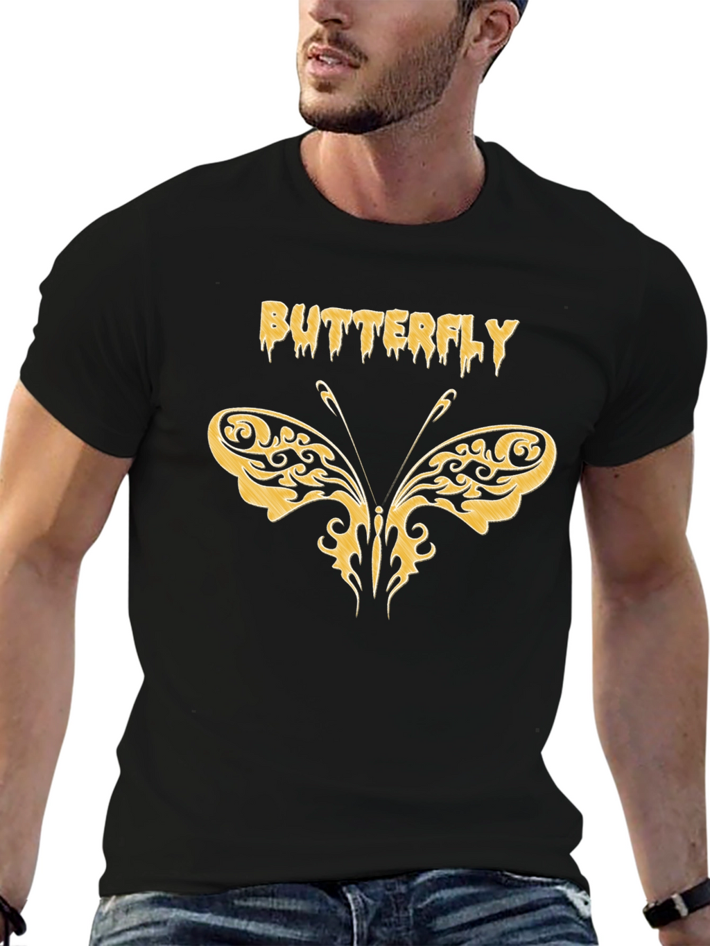 Butterfly Graphic Print T-Shirt