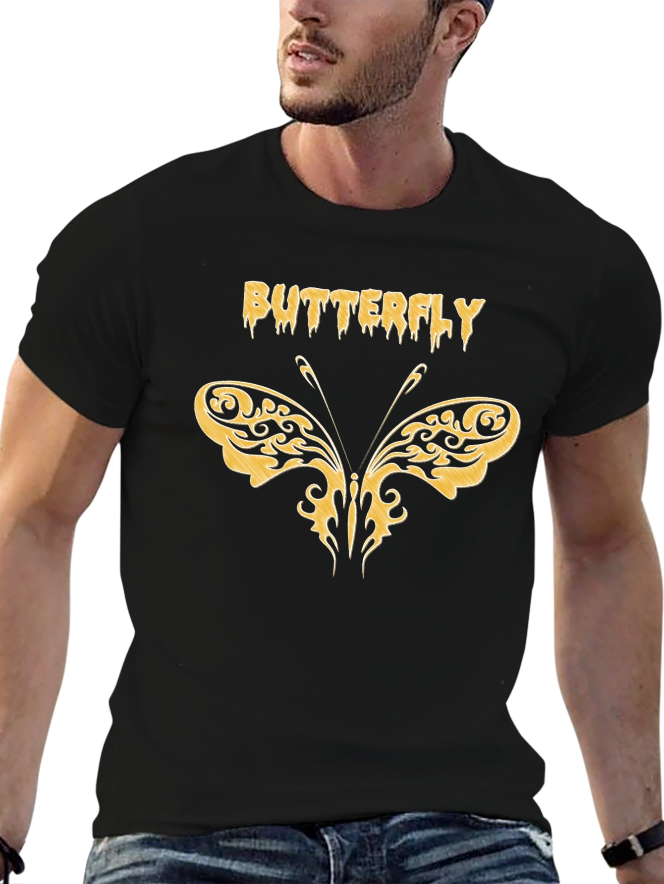 Butterfly Graphic Print T-Shirt