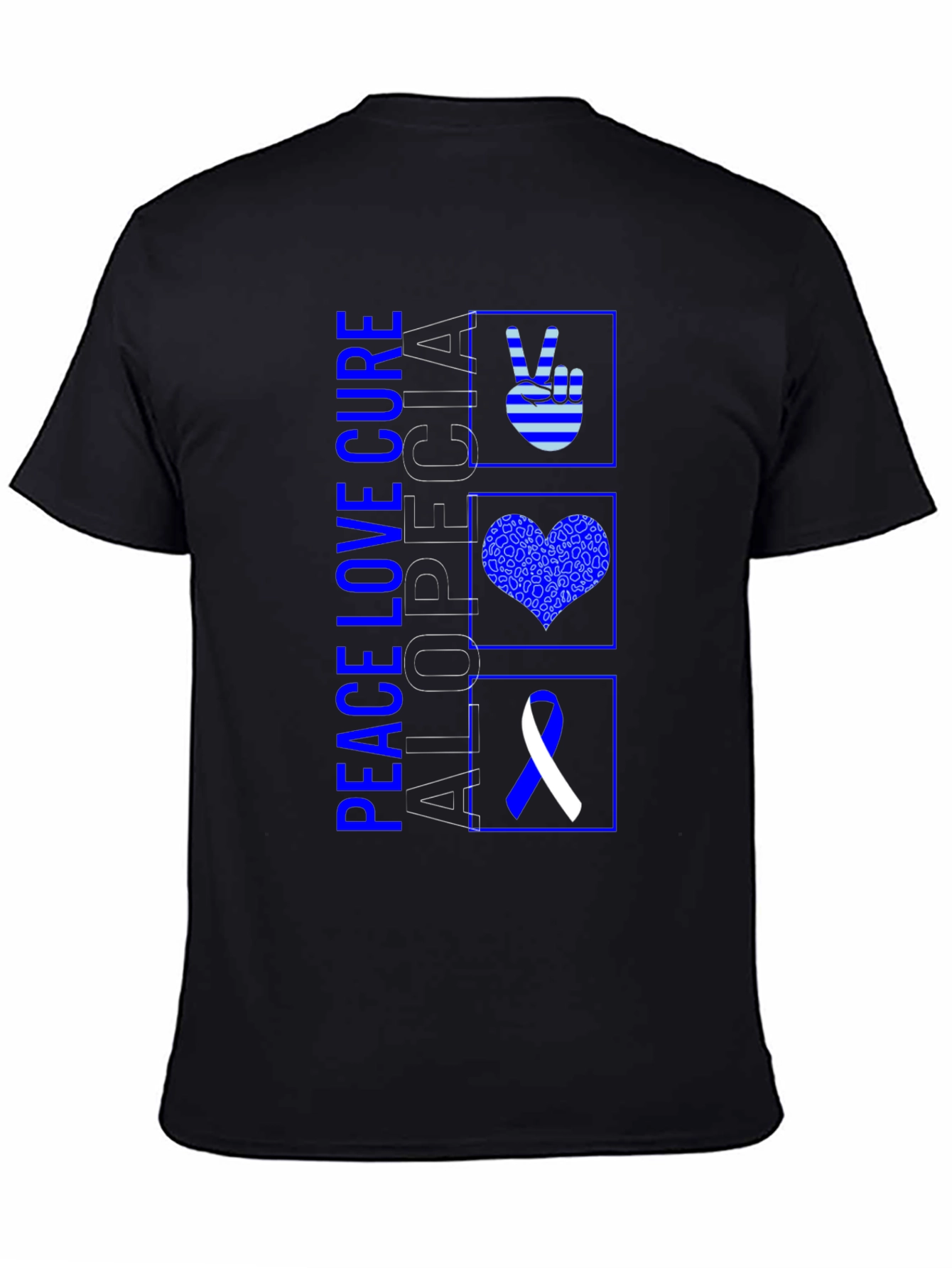 Alopecia Awareness Black Graphic Tee