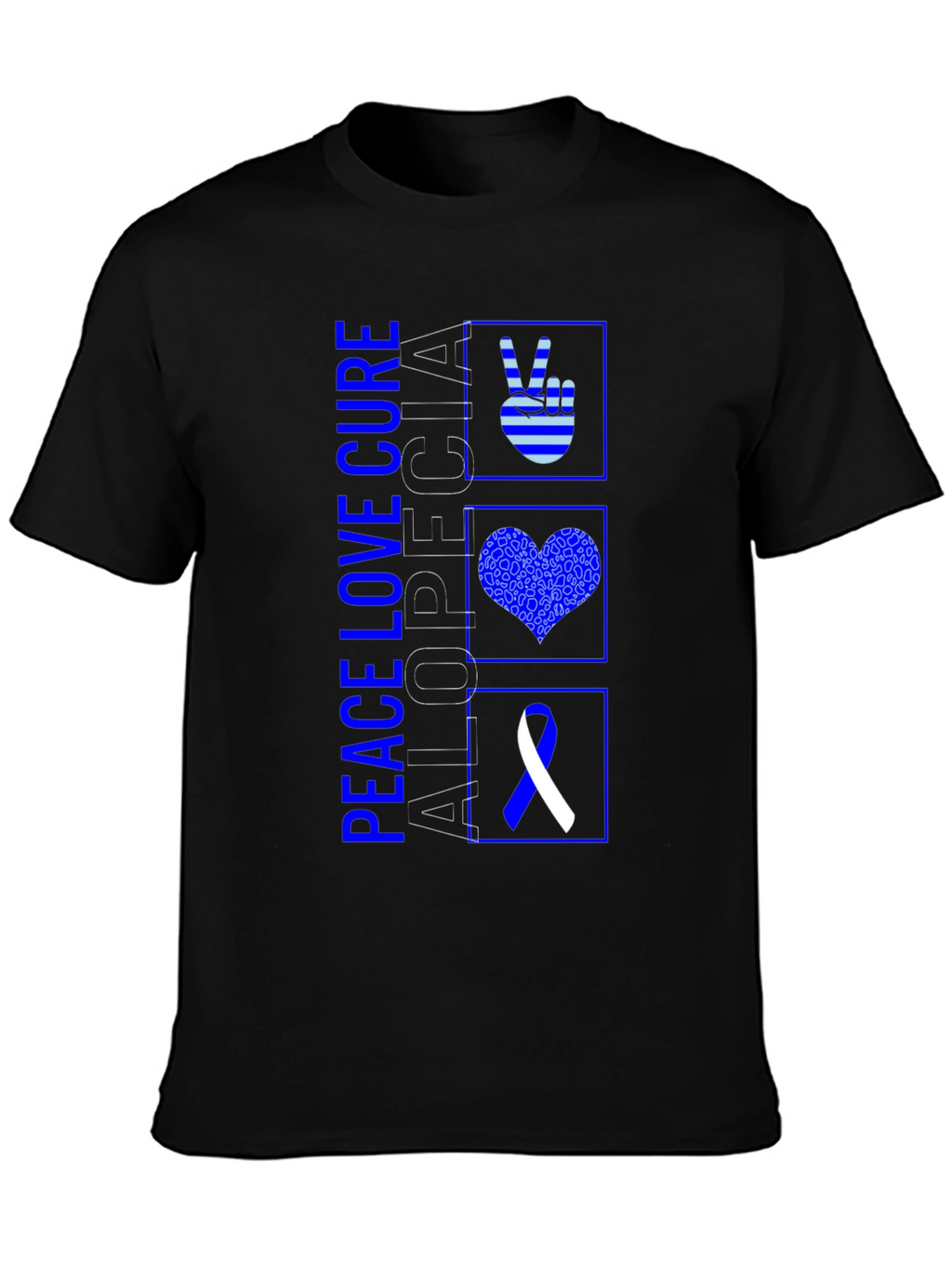 Alopecia Awareness Black Graphic Tee