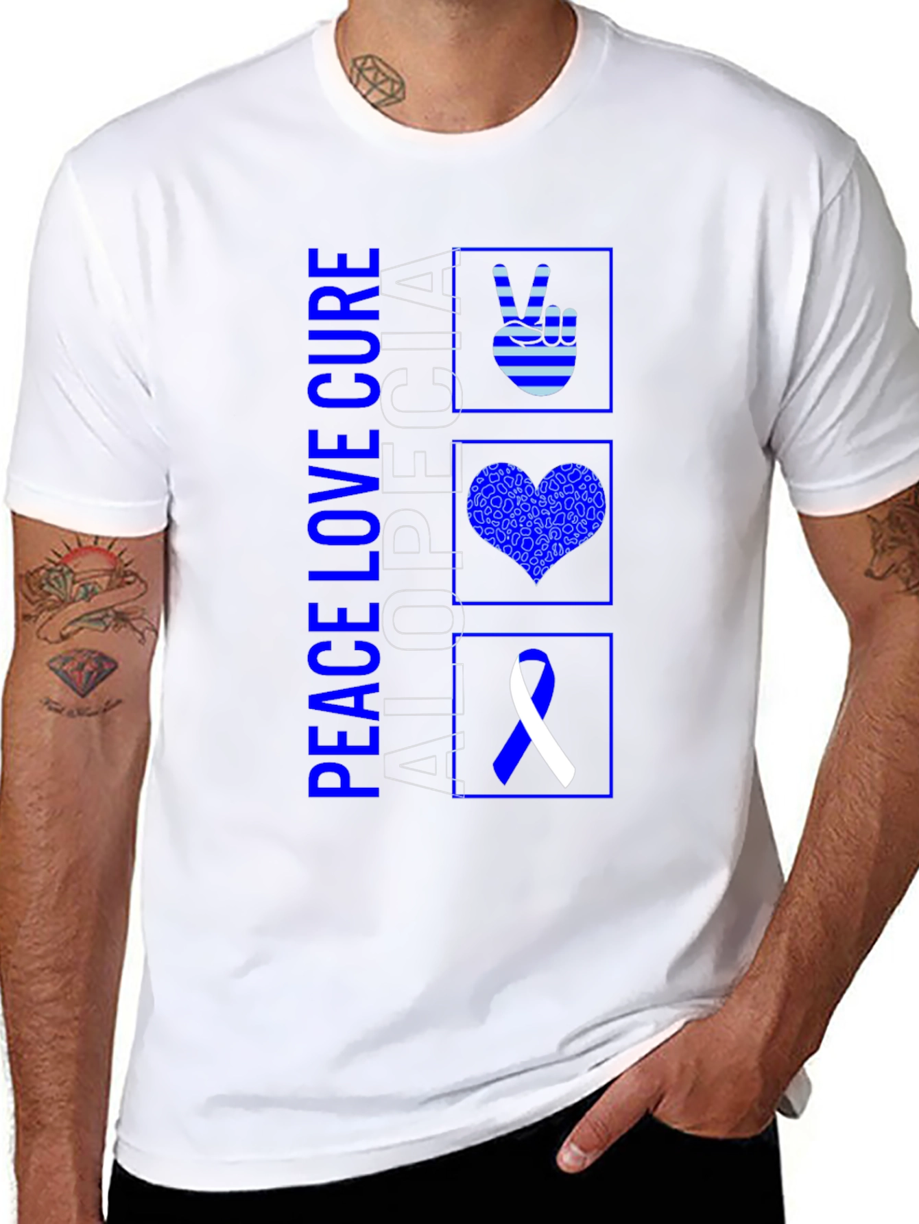 Alopecia Awareness Black Graphic Tee
