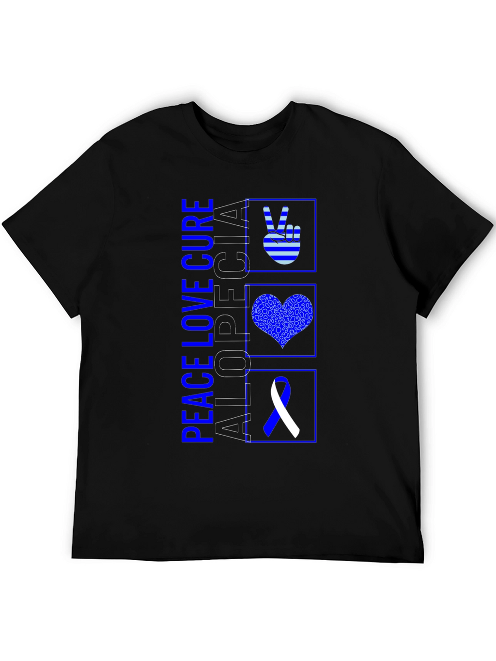 Alopecia Awareness Black Graphic Tee