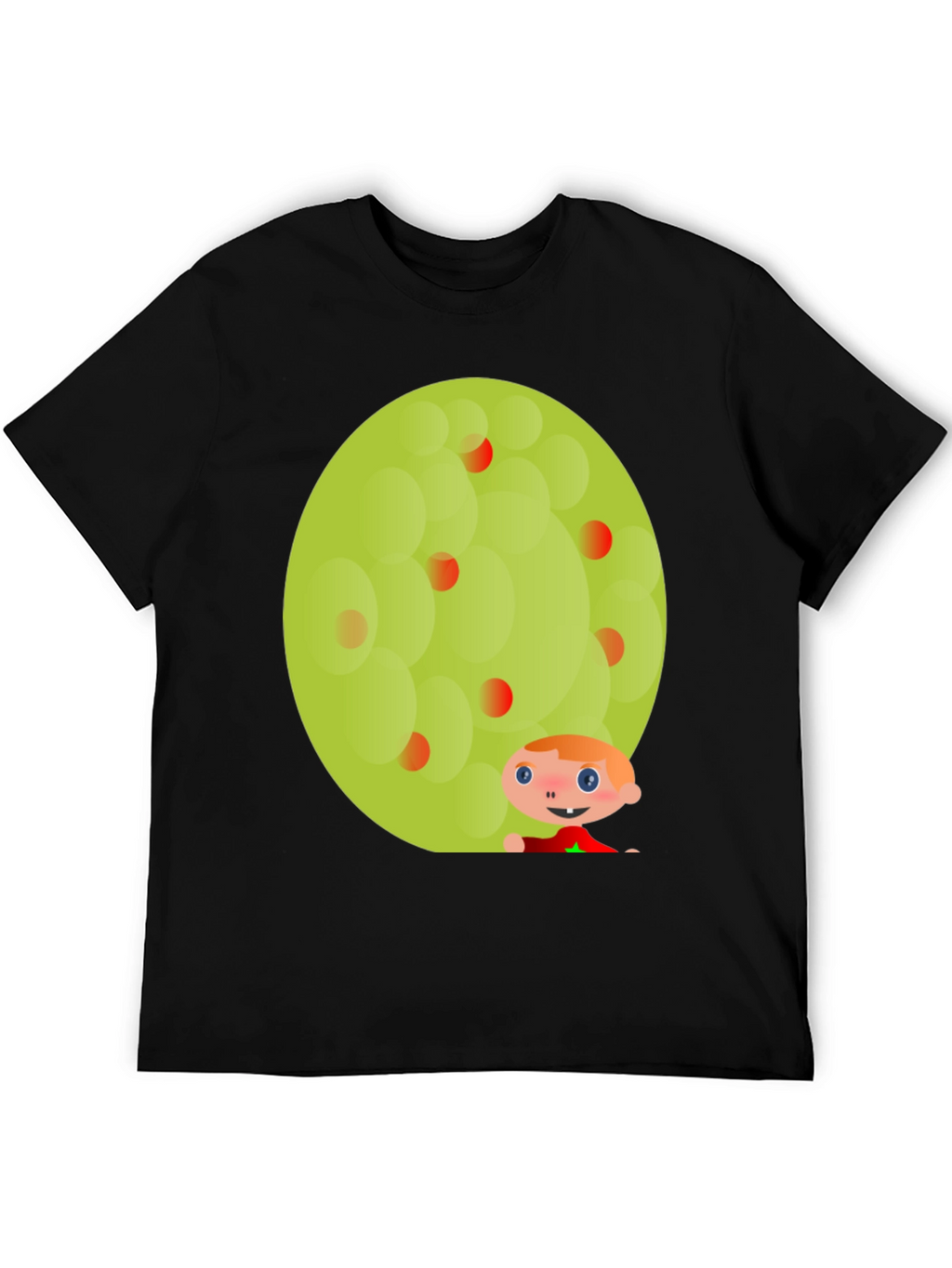 Fun Character Graphic Tee - Black