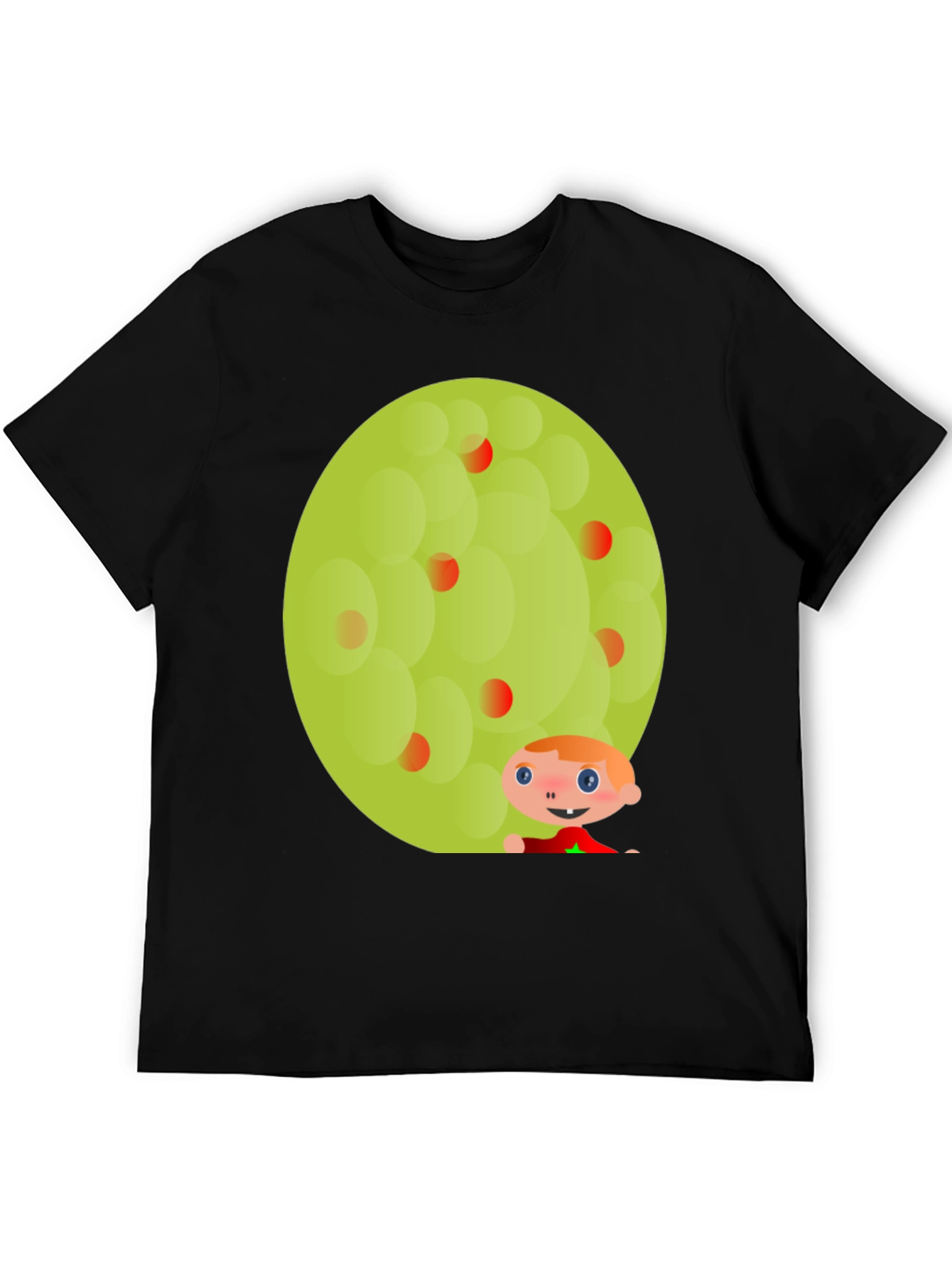 Fun Character Graphic Tee - Black