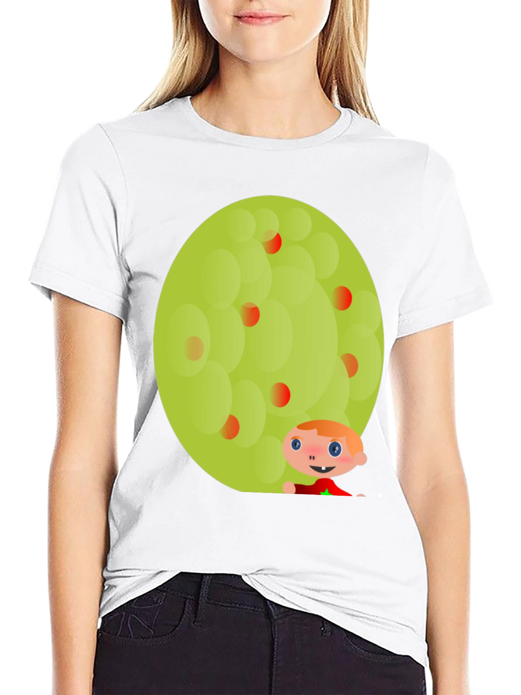 Fun Character Graphic Tee - Black