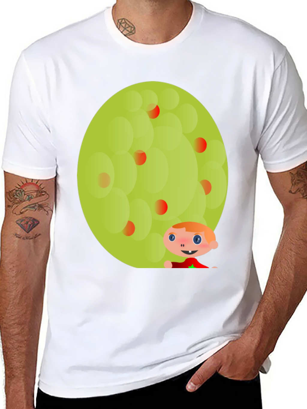 Fun Character Graphic Tee - Black