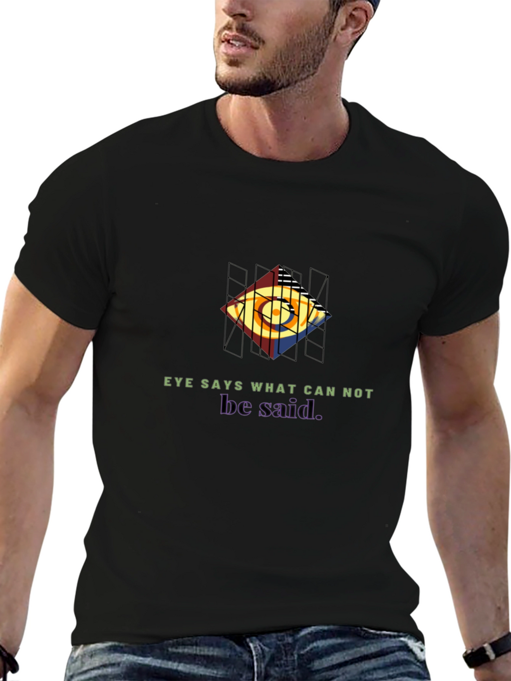 Eye Says Graphic Black Tee