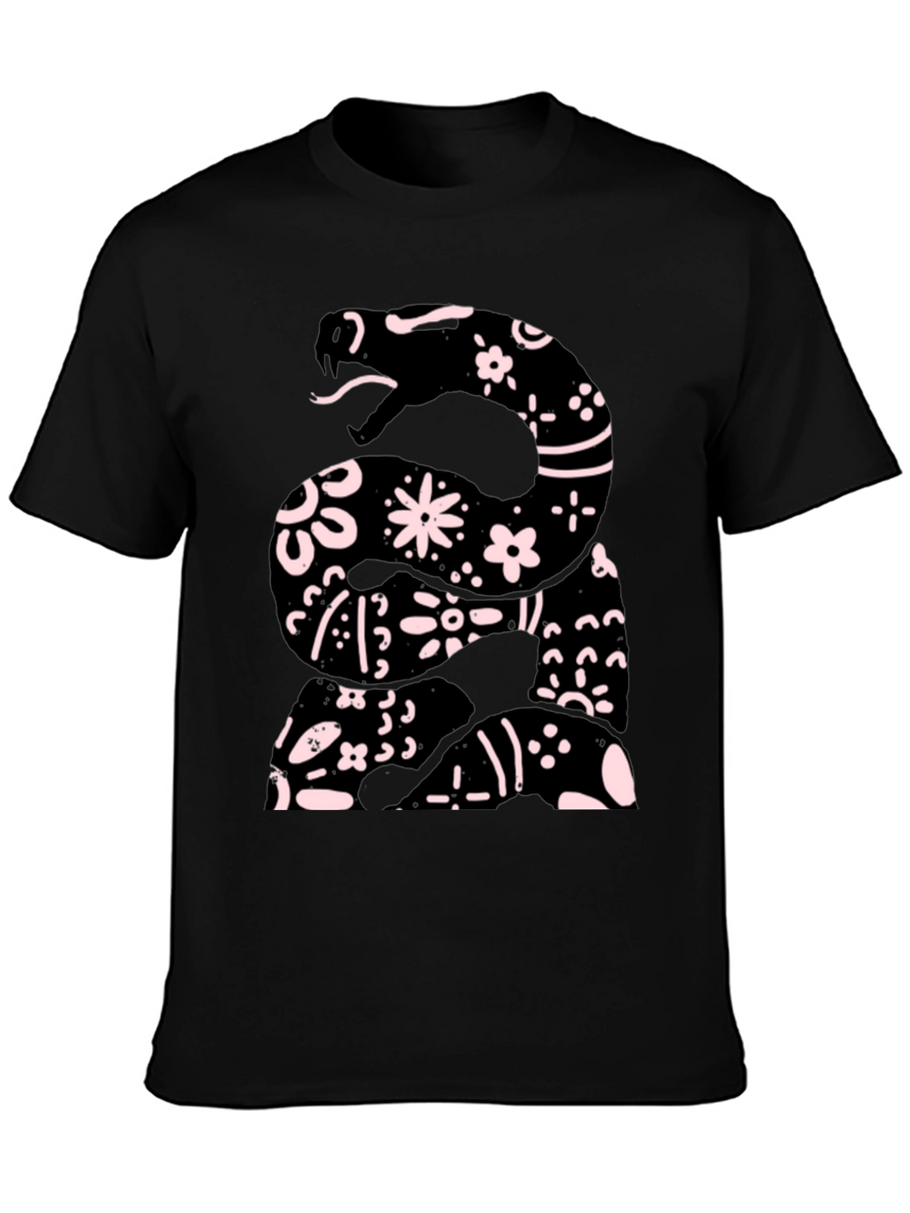 Floral Snake Print Mens Tee