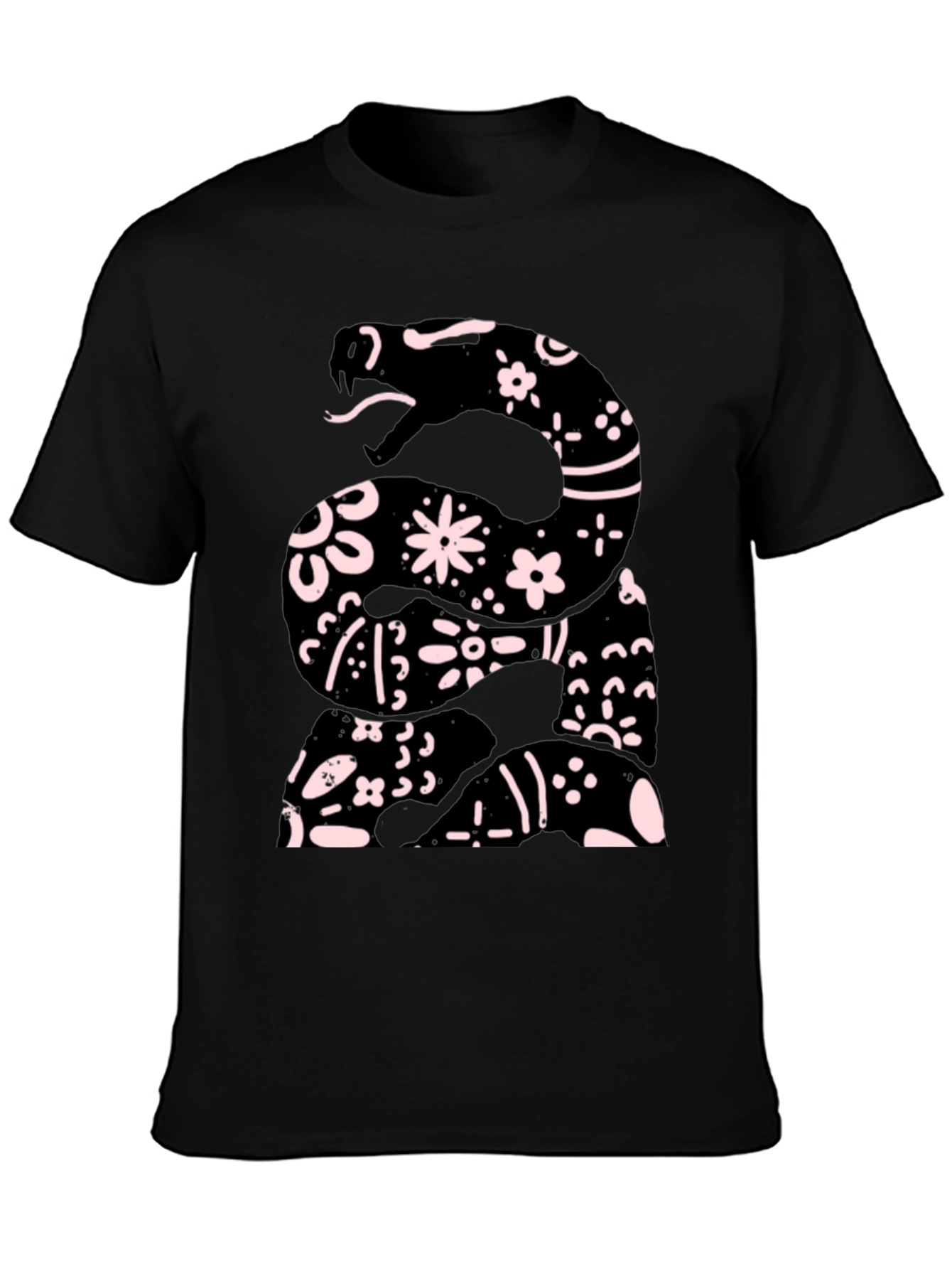 Floral Snake Print Mens Tee