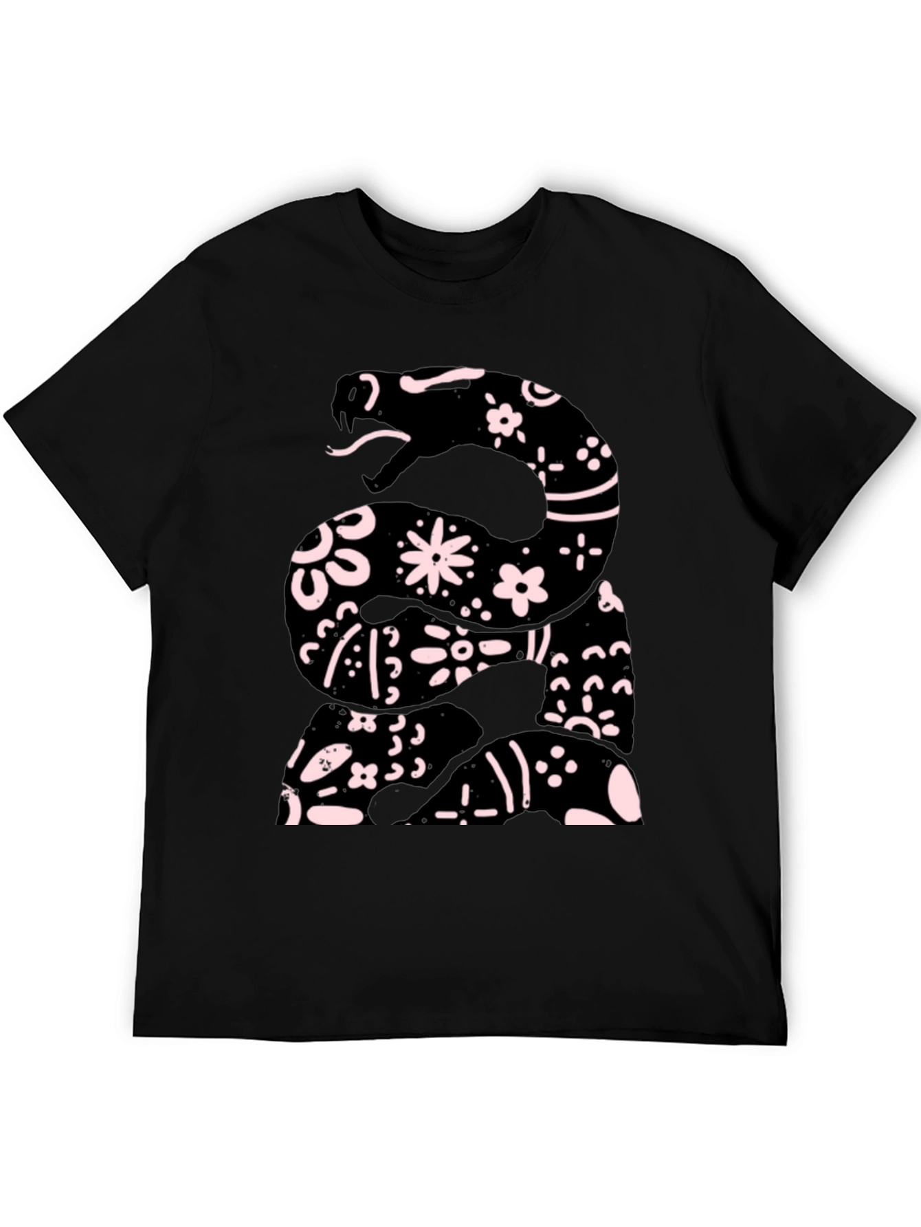 Floral Snake Print Mens Tee