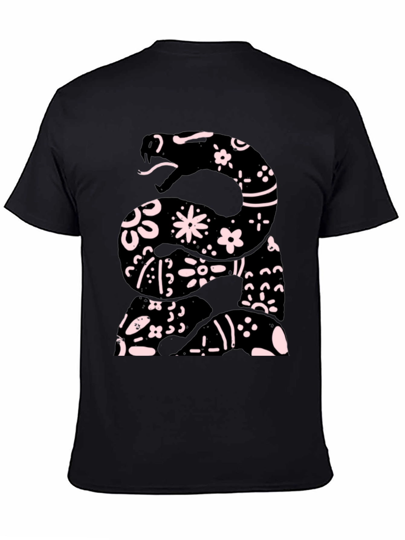 Floral Snake Print Mens Tee