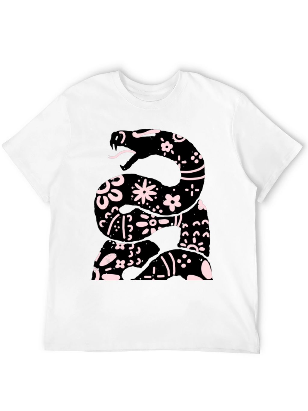Floral Snake Print Mens Tee