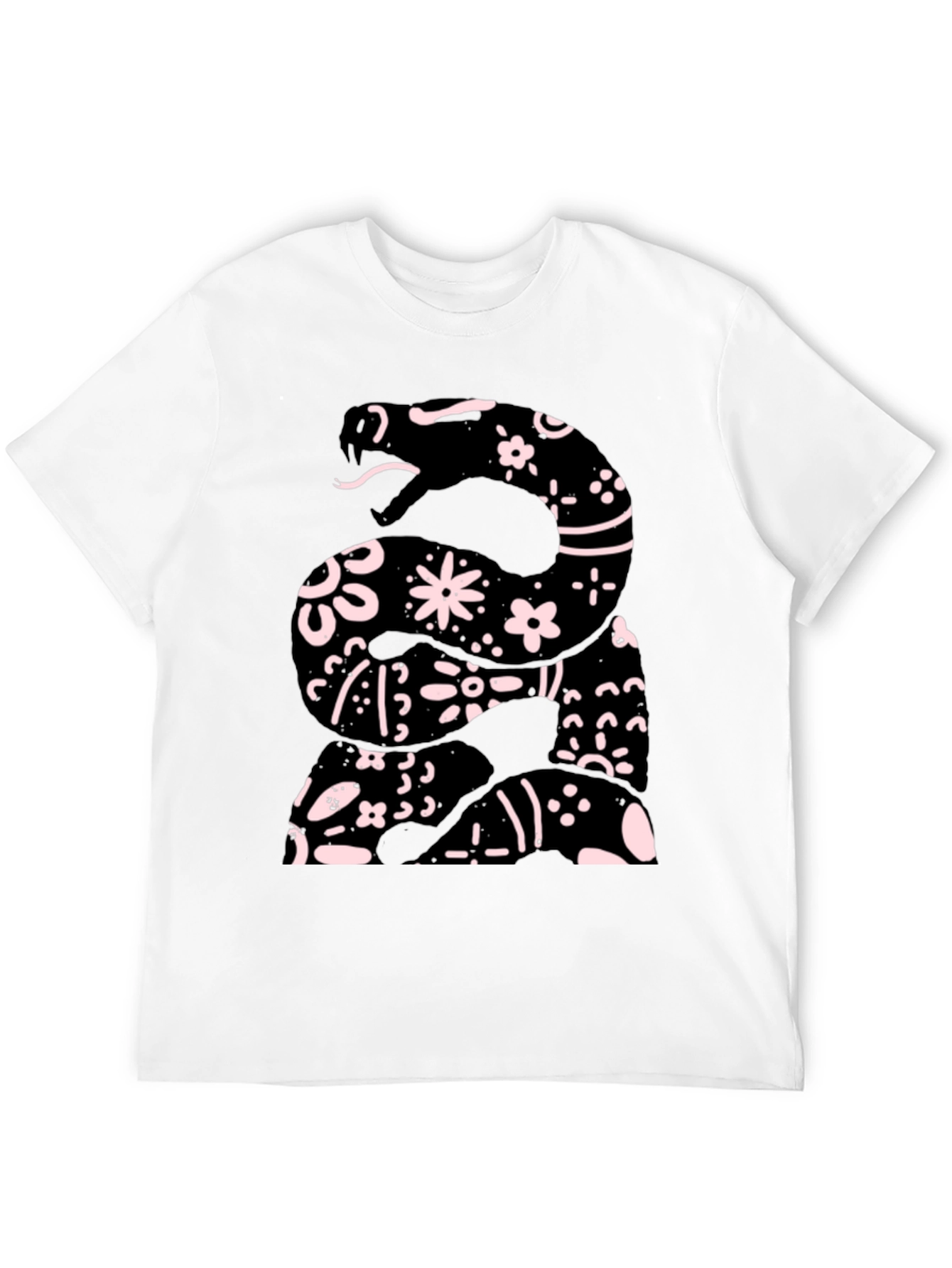 Floral Snake Print Mens Tee