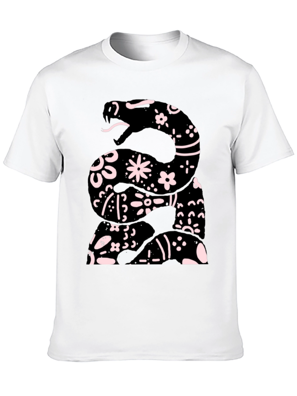 Floral Snake Print Mens Tee