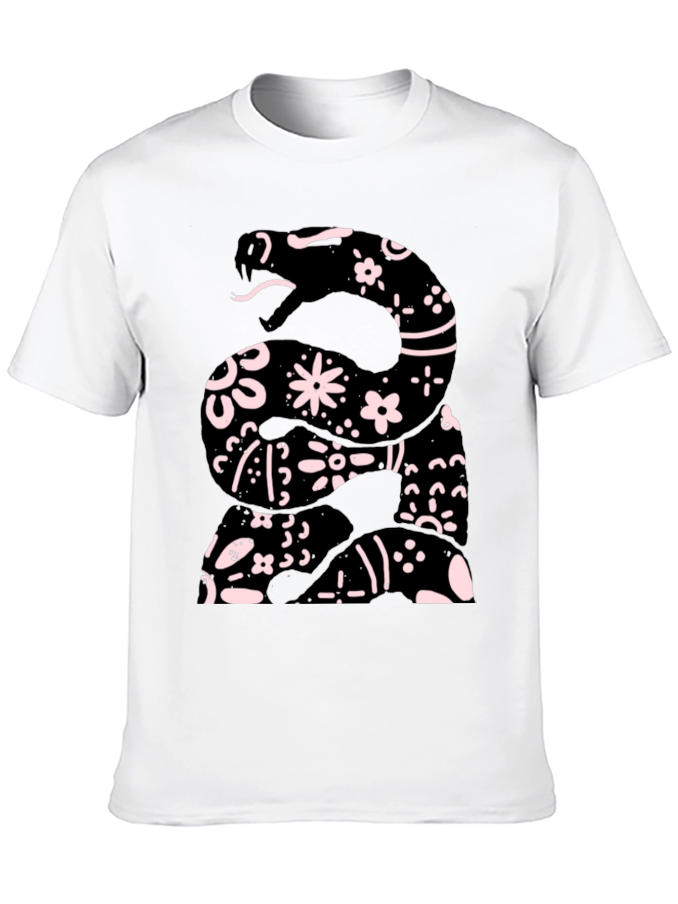 Floral Snake Print Mens Tee