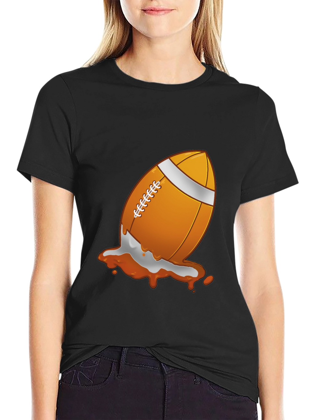 Football Splash Graphic T-Shirt - Black