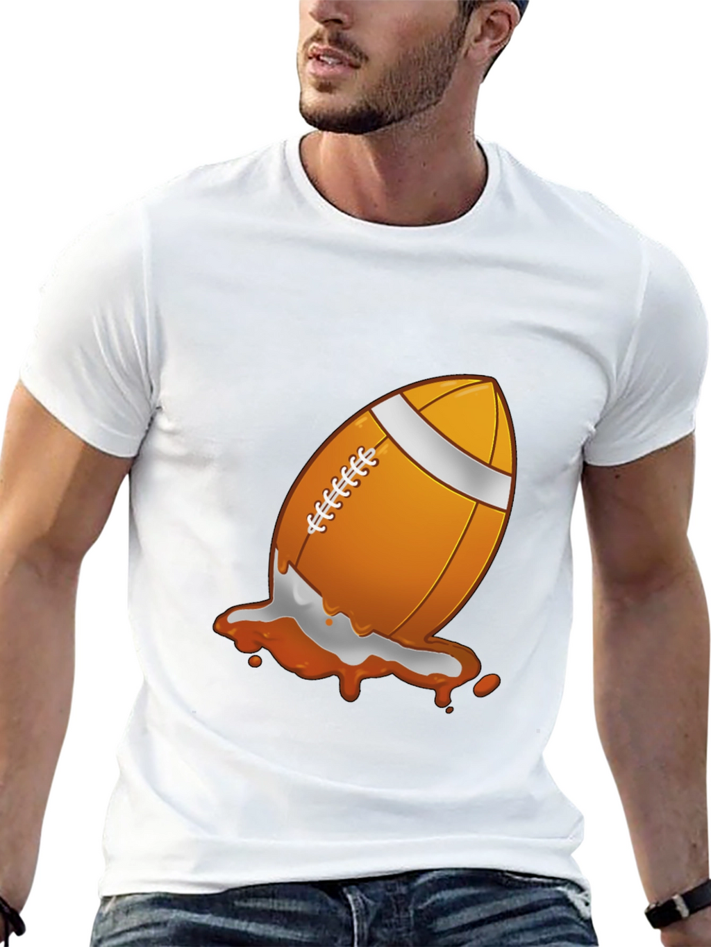 Football Splash Graphic T-Shirt - Black