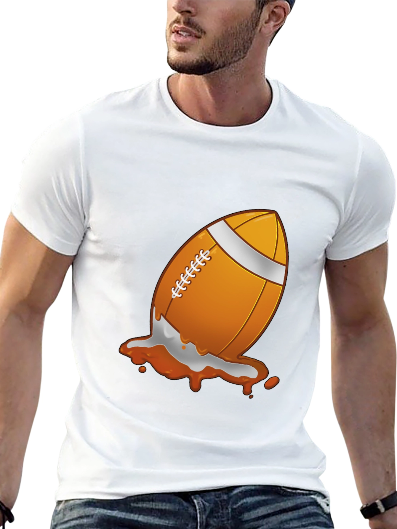 Football Splash Graphic T-Shirt - Black