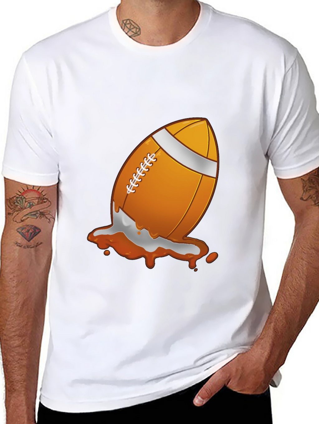 Football Splash Graphic T-Shirt - Black