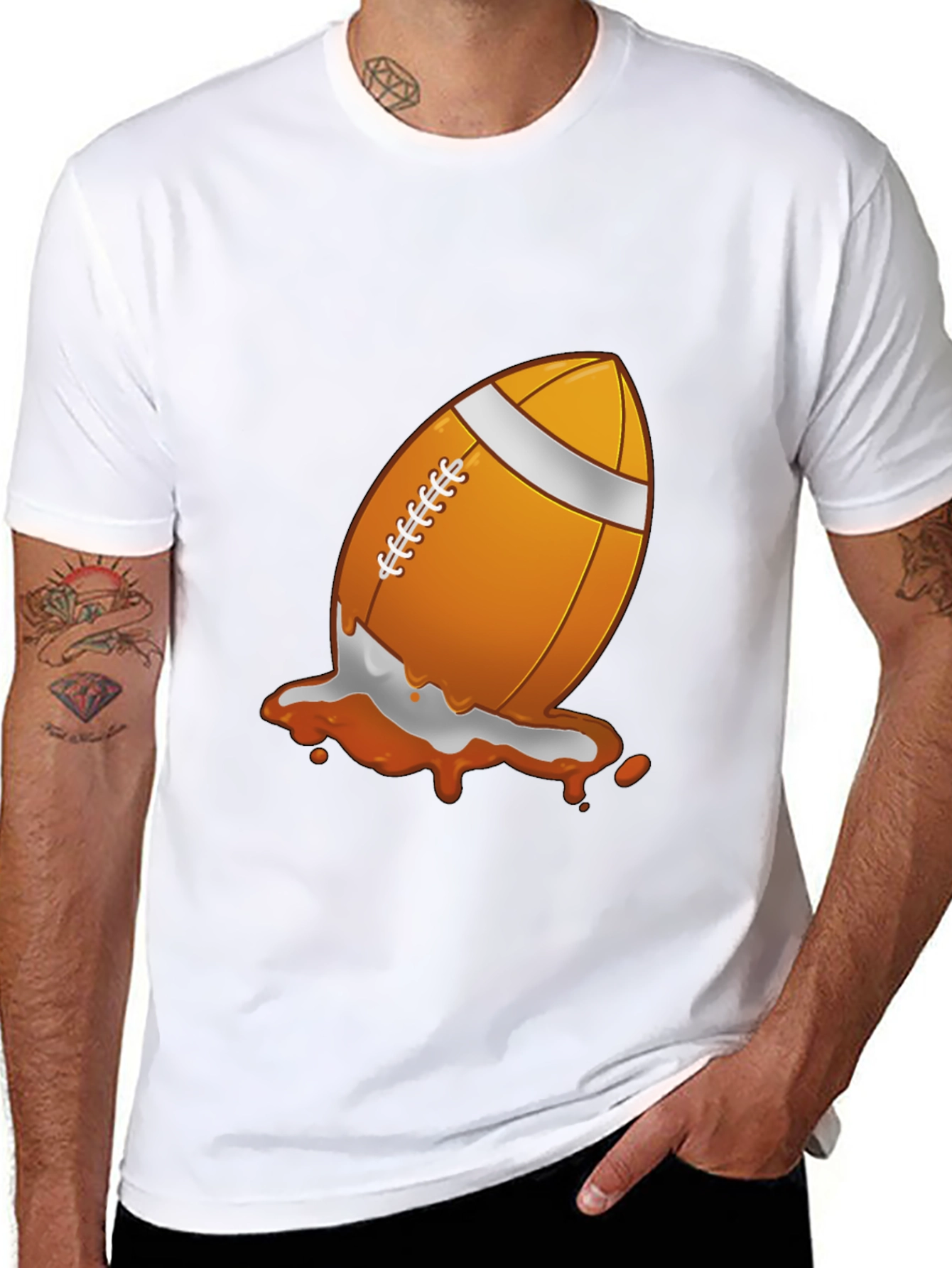 Football Splash Graphic T-Shirt - Black