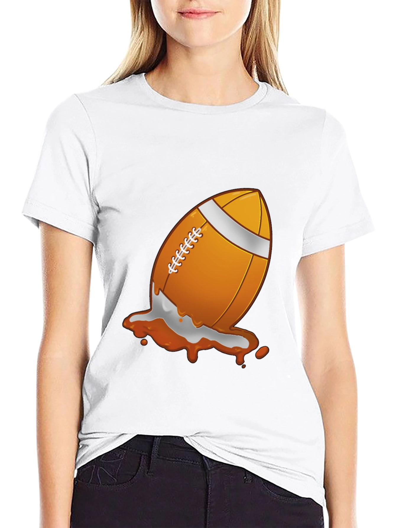 Football Splash Graphic T-Shirt - Black