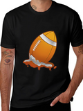 Football Splash Graphic T-Shirt - Black
