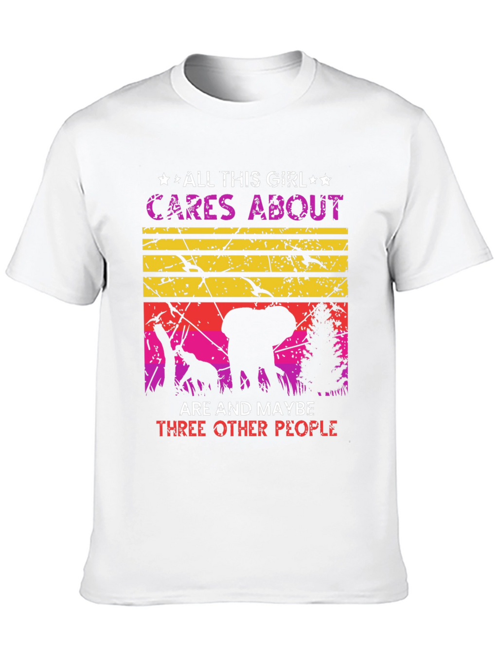 All This Girl Cares About Elephants T-Shirt