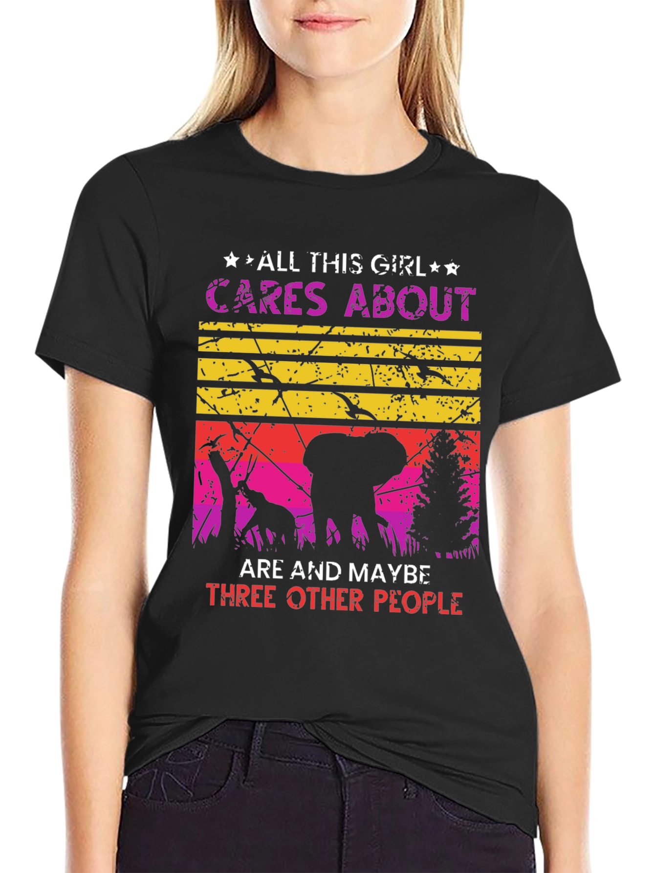 All This Girl Cares About Elephants T-Shirt