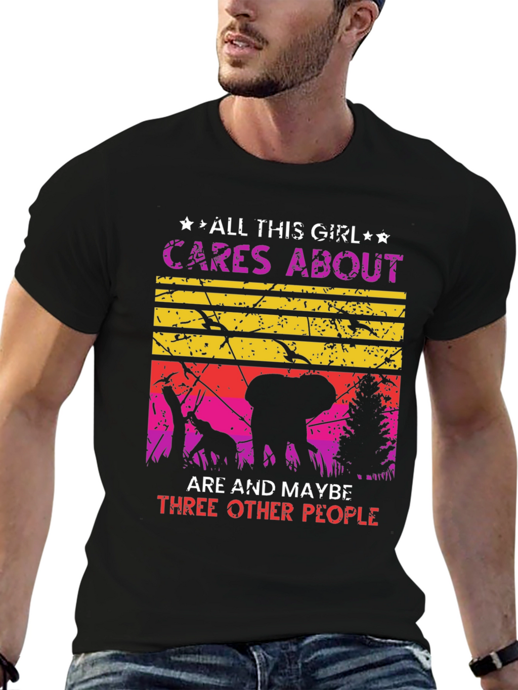 All This Girl Cares About Elephants T-Shirt