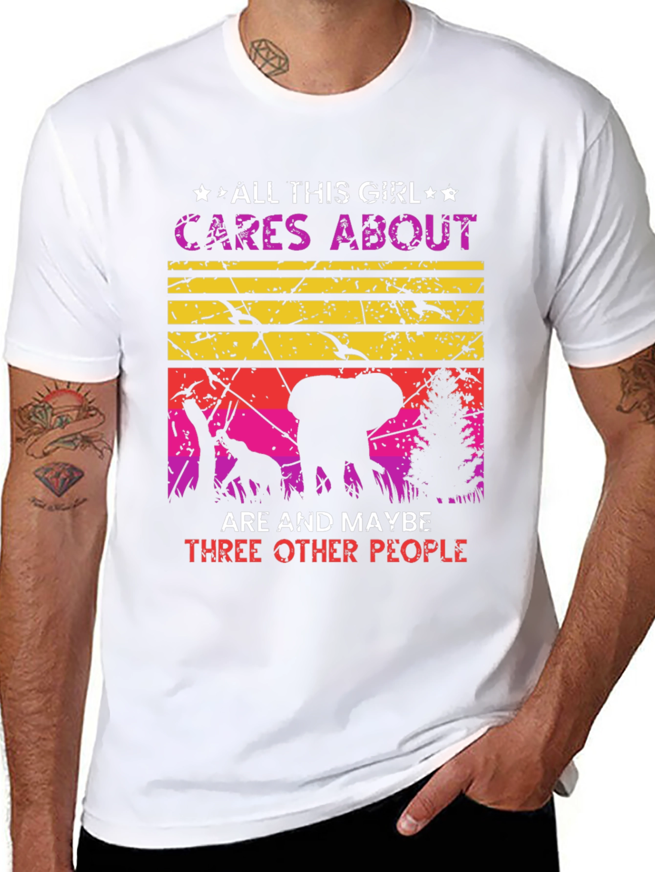 All This Girl Cares About Elephants T-Shirt