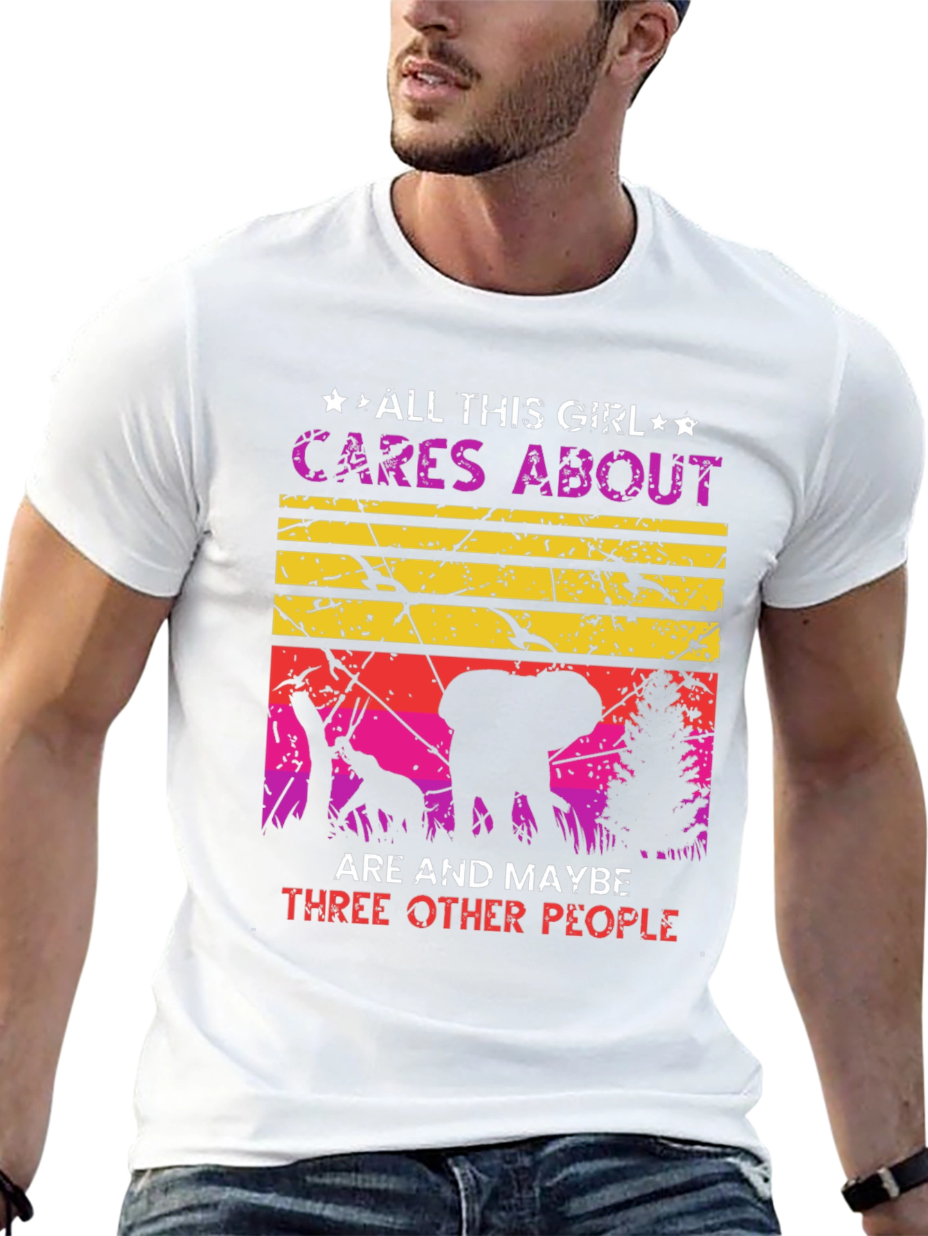 All This Girl Cares About Elephants T-Shirt